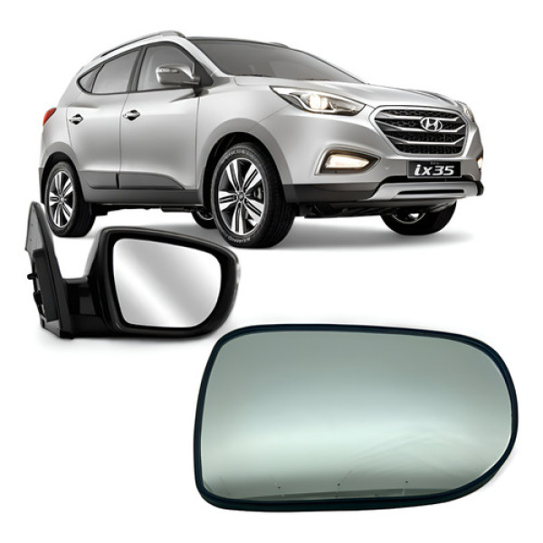 Espelho Lente Com Base Retrovisor Hyundai Ix35 Esquerdo