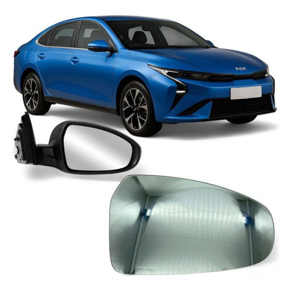 Espelho Vidro Lente Com Base Retrovisor Kia Cerato 19 A 24 