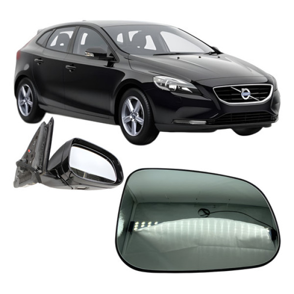 Espelho Lente E Base Retrovisor Volvo V40 V60 S40 S60 Ld