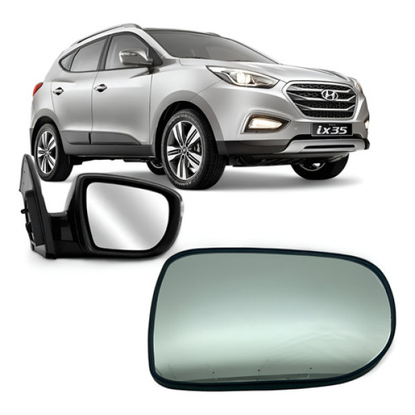 Espelho Lente Com Base Retrovisor Hyundai Ix35 Direito Caron