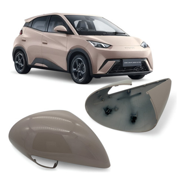 Capa Tampa Cobertura Retrovisor Byd Dolphin Direito Rosa-pálido Lado Passageiro