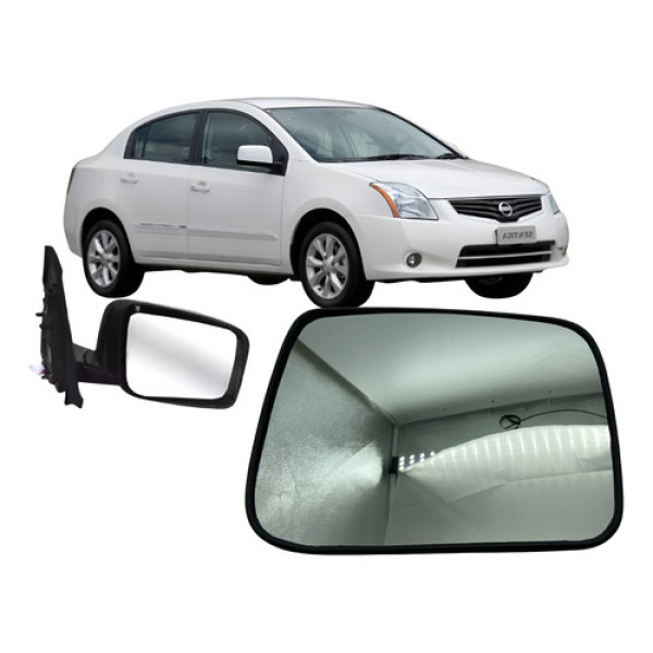 Espelho Lente Com Base Retrovisor Sentra 10 11 12 Direito