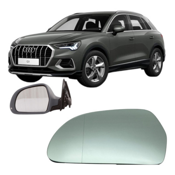 Lente Com Base Epelho Retrovisor Audi Q3 2013 2019 Esquerdo