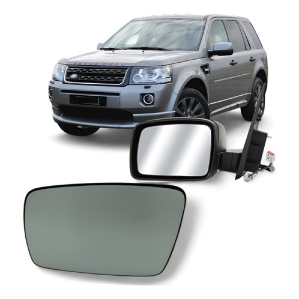 Lente E Base Espelho Retrovisor Freelander 11 A 16 Esquerdo