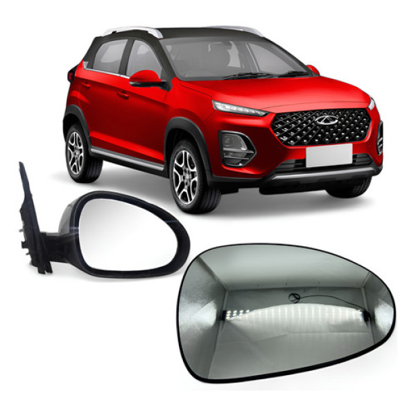 Lente Espelho Retrovisor Chery Tiggo 3x Direito Carona