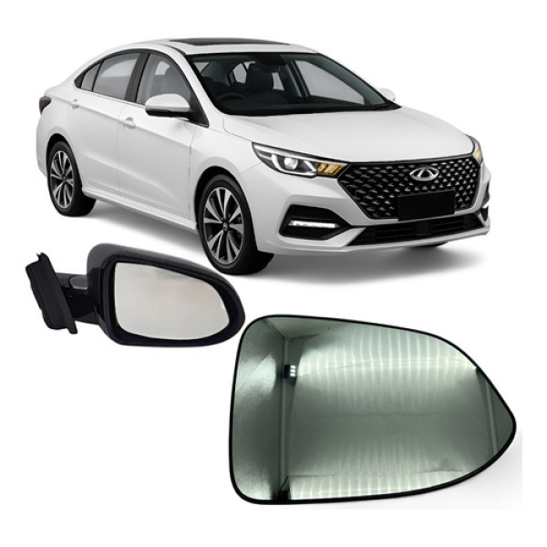 Lente Espelho Vidro Retrovisor Chery Arrizo 6 Lado Direito 