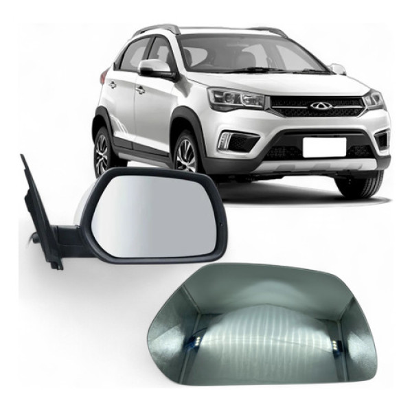Lente Com Base Retrovisor Tiggo 2 Direito /carona