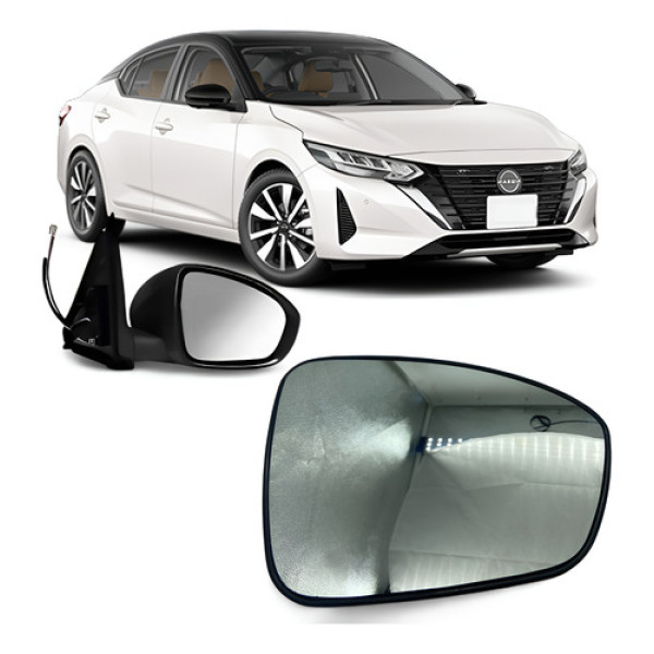 Espelho Lente Com Base Retrovisor Sentra 22 23 24 25 Direito