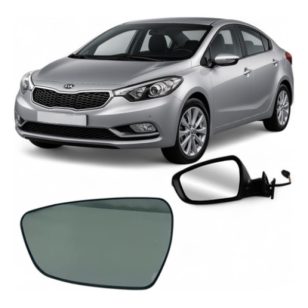 Lente Com Base Retrovisor Cerato 14/18 Esquerdo (motorista)