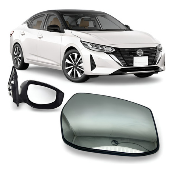Espelho Lente Com Base Retrovisor Sentra 13 A 21 Direito