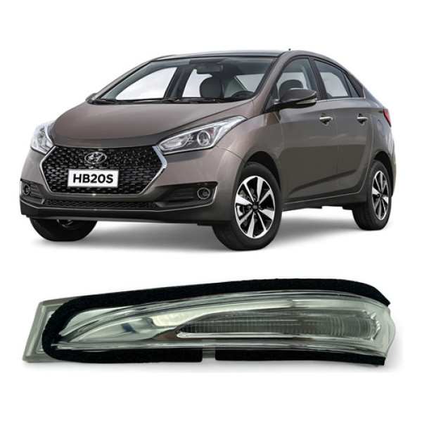 Lente Pisca Seta Retrovisor Hyundai Hb20 13 A 19 Esquerdo