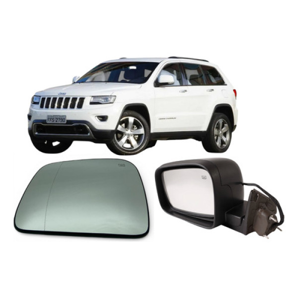 Lente Com Base Retrovisor Grand Cherokee 11/21 Esquerdo