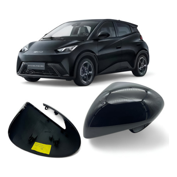 Capa Tampa Cobertura Retrovisor Byd Dolphin Esquerdo Preto Lado Motorista