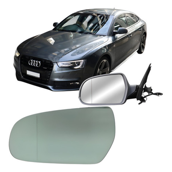 Lente E Base Espelho Retrovisor Audi A3 10 13 A4 A5 10 16 Le