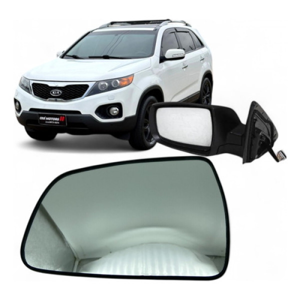 Lente Com Base Espelho Retrovisor Sorento 10 A 15 Esquerdo