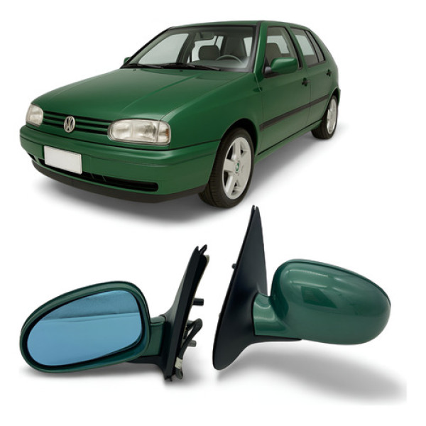 Retrovisor Gol G2 Bola Gti 96 97 98 99 4p Elet Pe Ferro Le Verde Claro