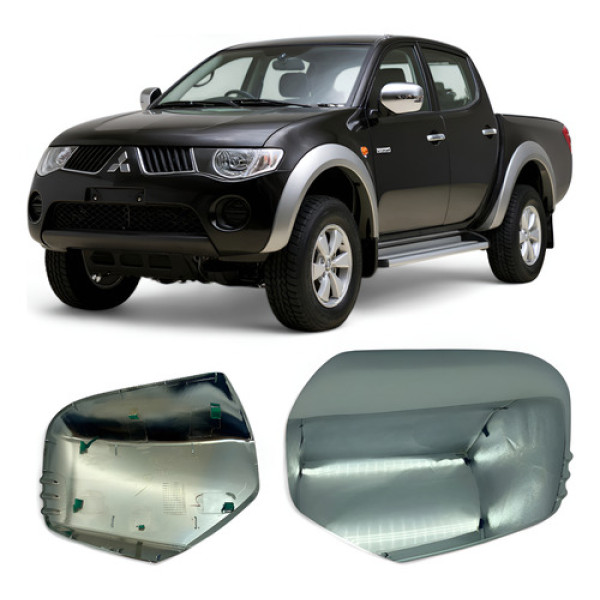 Capa Retrovisor L200 Triton Pajero Dakar  08 A 13 Cromada Le