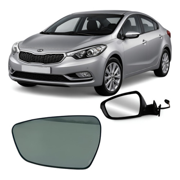 Espelho Lente Com Base Retrovisor Cerato 14 A 18 Esquerdo
