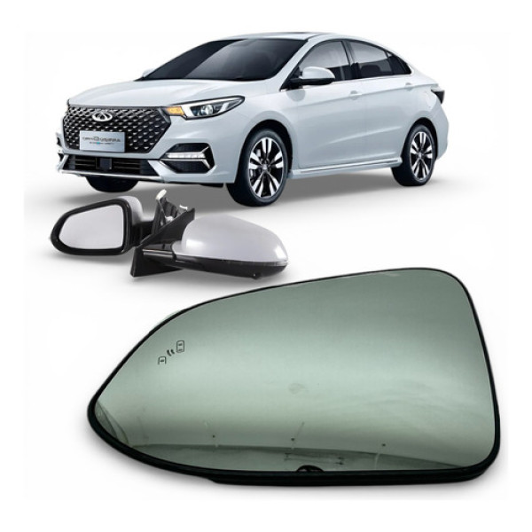 Espelho Lente Retrovisor Arrizo 6 Com Sensor Ponto Cego Le