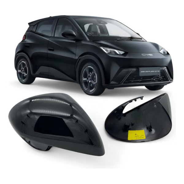 Capa Tampa Cobertura Retrovisor Byd Dolphin Direito Preto Lado Passageiro