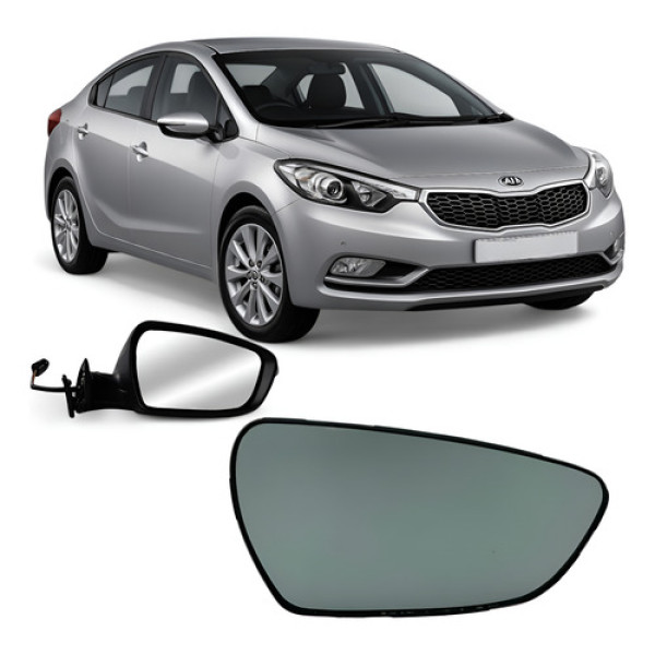 Espelho Lente Com Base Retrovisor Cerato 14 A 18 Direito