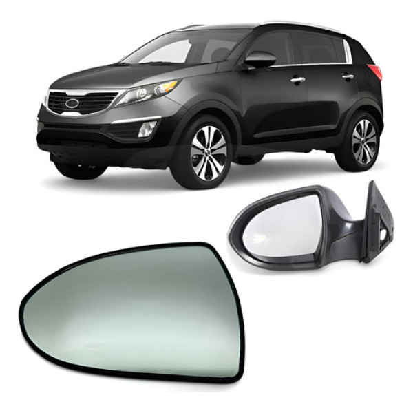 Espelho Lente Com Base Retrovisor Kia Sportage 11 A 16 Le
