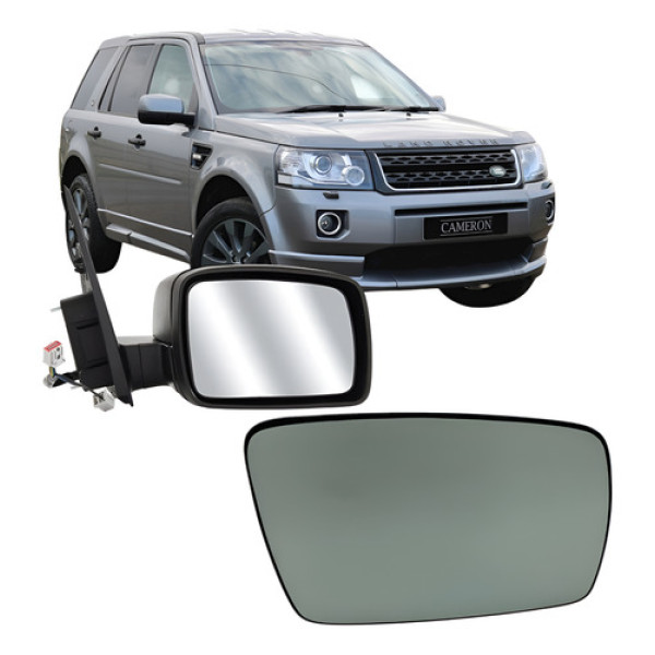 Lente E Base Espelho Retrovisor Freelander 06 A 10 Lado Dir