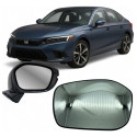 Lente Com Base Retrovisor Civic 25/. Esquerdo