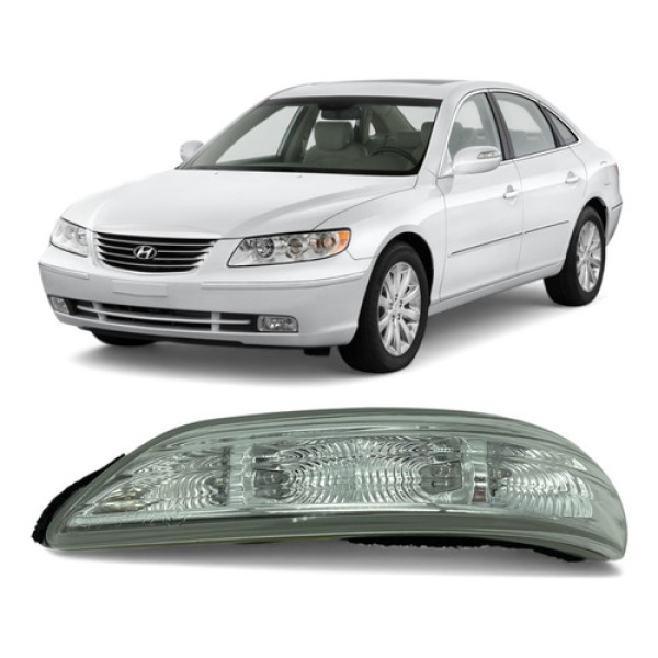 Pisca Seta Lente Retrovisor Azera 06 A 10 Branco Esquerdo Branco