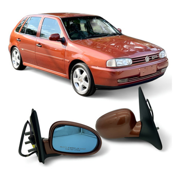 Retrovisor Gol G2 Bola Gti 96 97 98 99 4p Elet Pe Ferro Ld Laranja