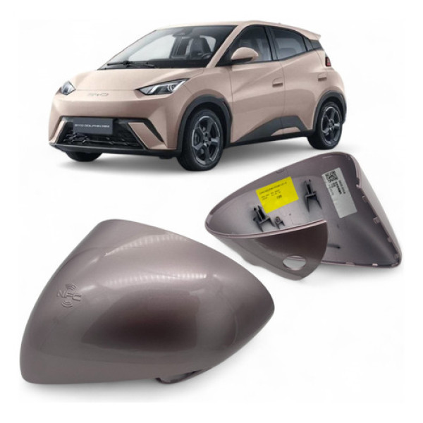 Capa Cobertura Retrovisor Dolphin E Dolphin Mini E Plus Le Rosa Lado Motorista