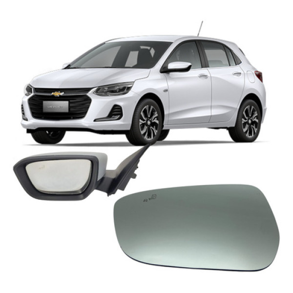 Espelho Lente Base Vidro Retrovisor Onix 25 Sensor Esquerdo