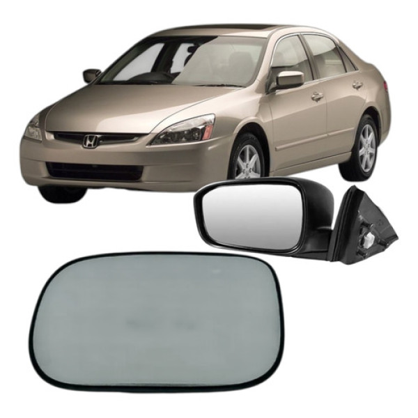 Lente Com Base Retrovisor Accord 03/07 Esquerdo