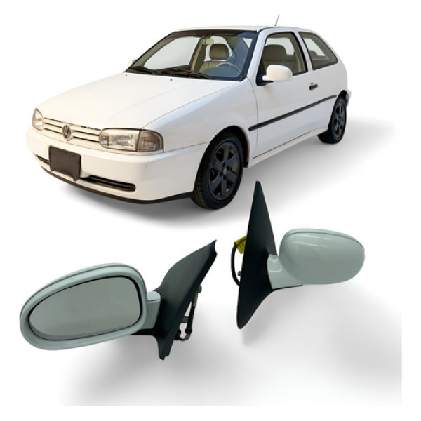 Retrovisor Gol G2 Bola Gti 96 97 98 99 2p Elet Pe Ferro Le Branco