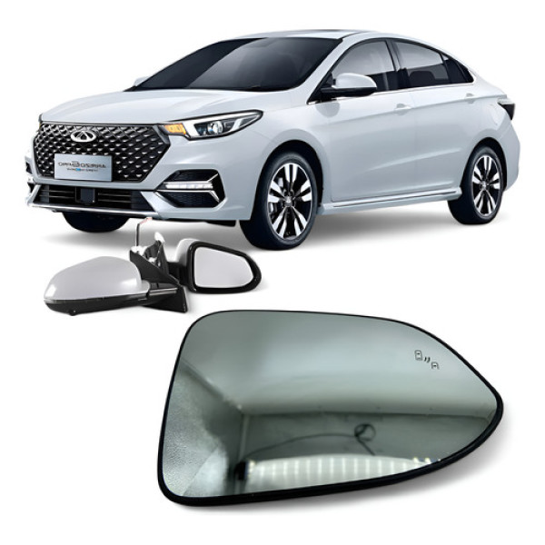 Espelho Lente Retrovisor Arrizo 6 Com Sensor Ponto Cego Ld