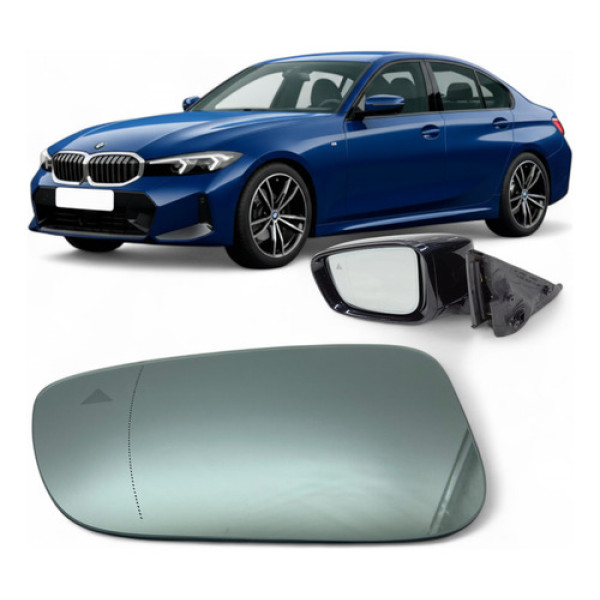 Lente Espelho Retrovisor Bmw 320i 21 22 G20 Sensor Esquerdo