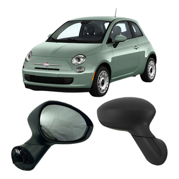 Retrovisor Fiat 500 2009 A 2015 Elétrico Esquerdo Motorista