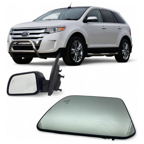 Espelho Lente E Base Ford Edge 11a 14 Com Sensor Esquerdo