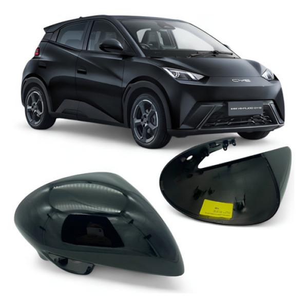 Capa Cobertura Retrovisor Byd Dolphin Dolphin Mini E Plus Ld Preto Lado Passageiro