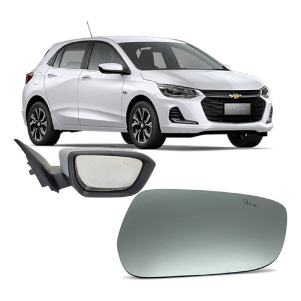 Espelho Lente Base Vidro Retrovisor Onix 25 Sensor Direito