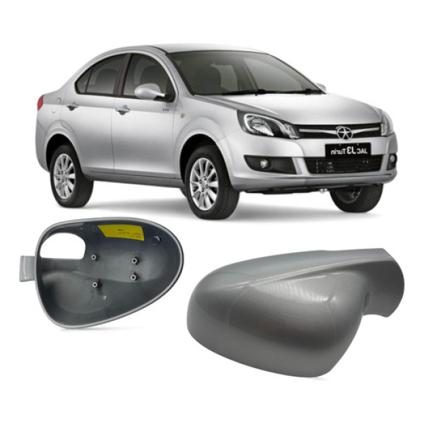 Capa Cobertura Espelho Retrovisor Jac J3 4 Furos Ld Sem Pintura