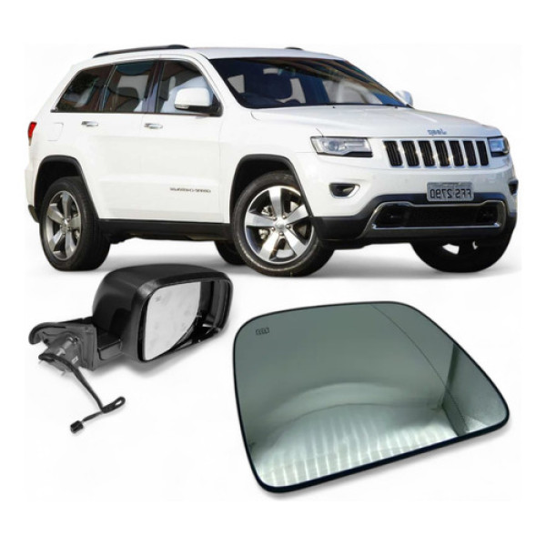Lente Com Base Retrovisor Grand Cherokee 11/21 Direito